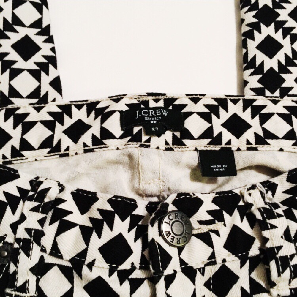 J. Crew Geometric Print Skinny Jean 27 - Picture 7 of 8